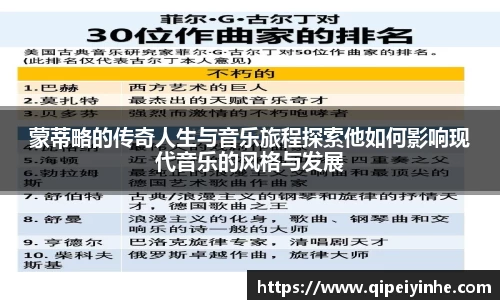 蒙蒂略的传奇人生与音乐旅程探索他如何影响现代音乐的风格与发展